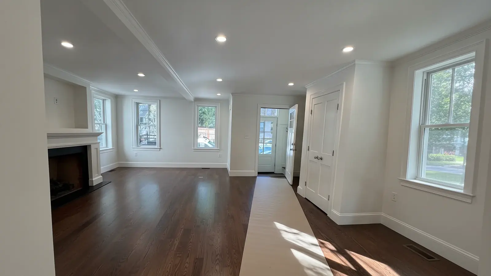 Open room with painted walls ready for move-in
